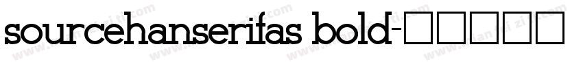 sourcehanserifas bold字体转换